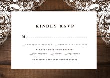 Rustic Lace - RSVP card